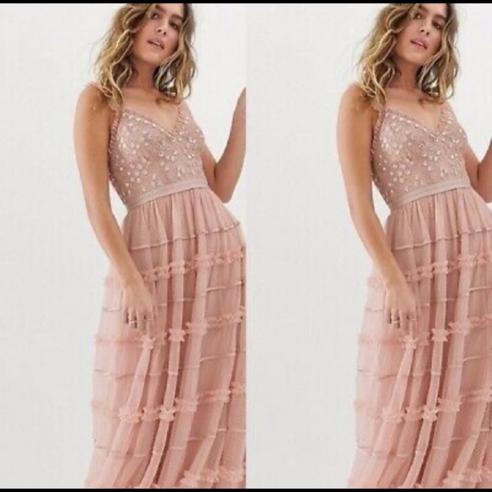 Pink Anthropologie Bohemian Prom Dress/Gown - Picture 2 of 7